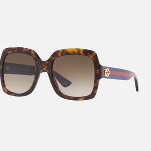 Gucci Brown Tortoiseshell Sunglasses  Gucci
GG0036SN -
With original case